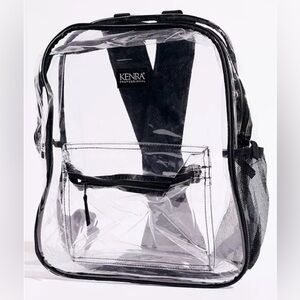 clear/ translucent medium sized backpack - stadium / event approved